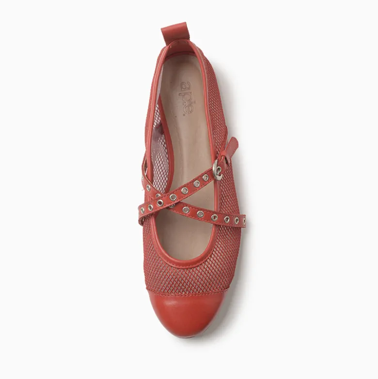 Balerinas a pie Rojo Blu