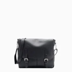 Cartera Hush Puppies Negro 2540 Maletin Lucio