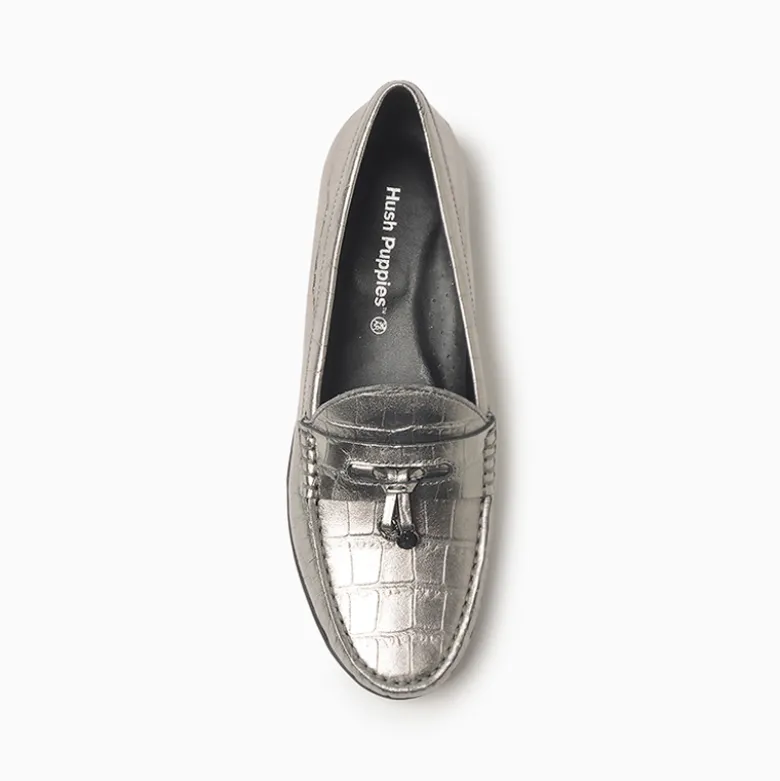 Mocasin Hush Puppies plateado Ross