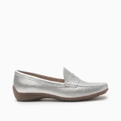 Mocasin Hush Puppies plateado Troya
