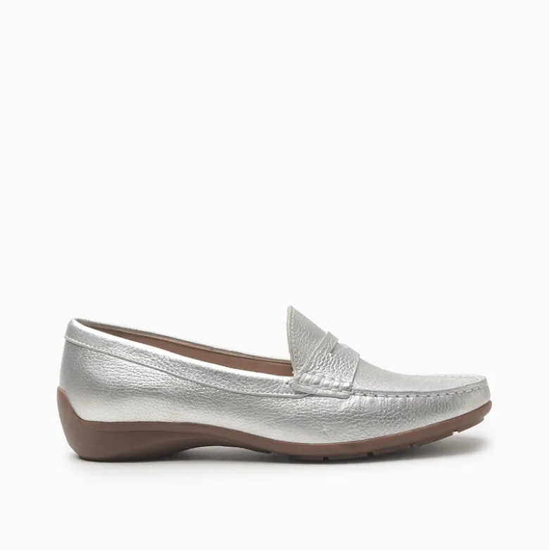 Mocasin Hush Puppies plateado Troya