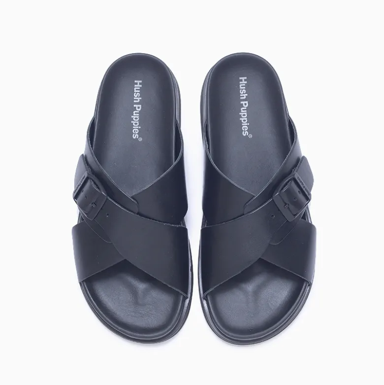 Sandalias Hush Puppies Negro Sunset buckle