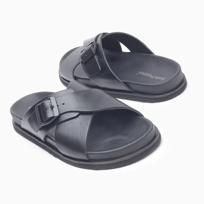 Sandalias Hush Puppies Negro Sunset buckle