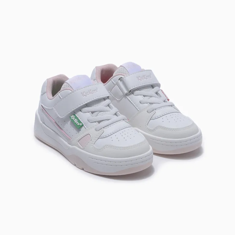 Zapatillas Kickers Blanco con Rosa Skylar