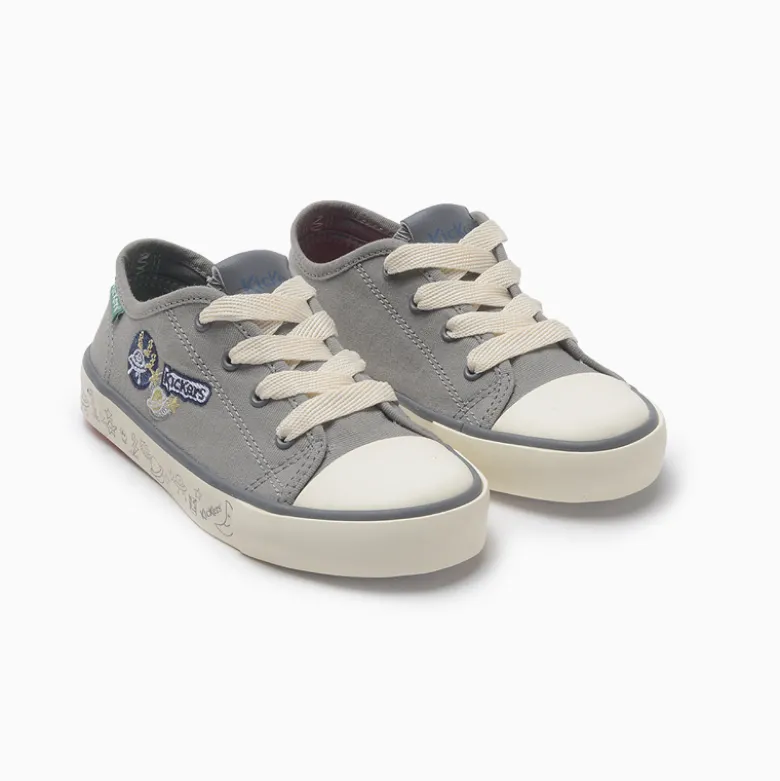 Zapatillas Kickers Gris Canvas