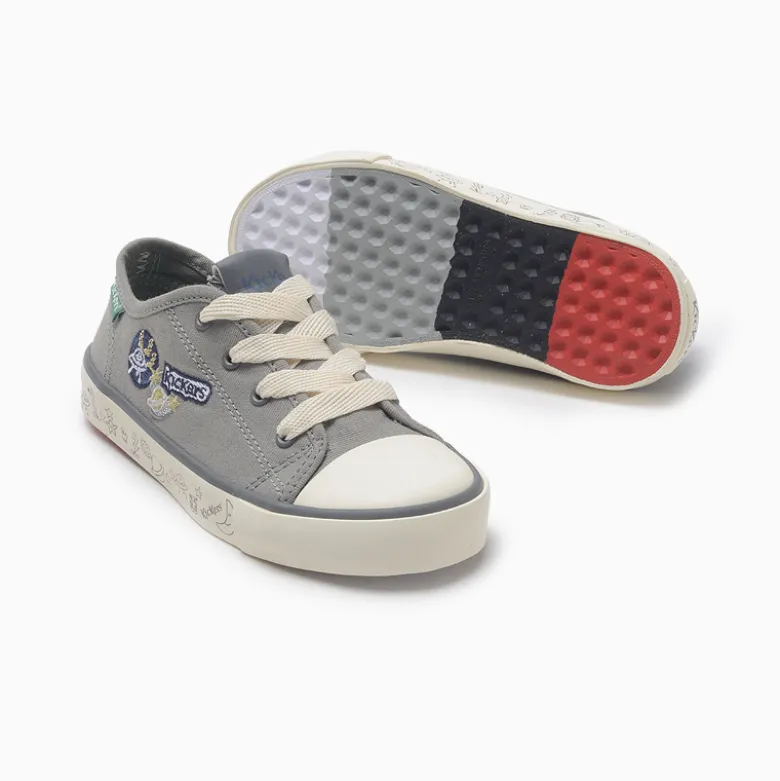 Zapatillas Kickers Gris Canvas